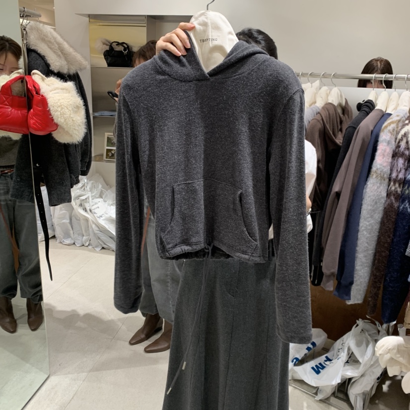 TEMPTING東大門㊣直郵女士新品人氣推薦熱賣長袖T恤連帽衫短款TEMPTING長袖T恤圖色4