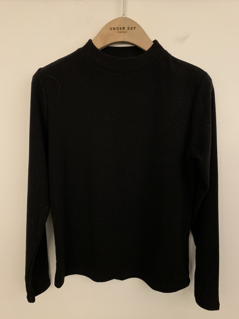 UNDER KEY東大門㊣代購女裝新品熱賣25秋冬職業時尚長袖T恤UNDER KEY長袖T恤圖色3黑色