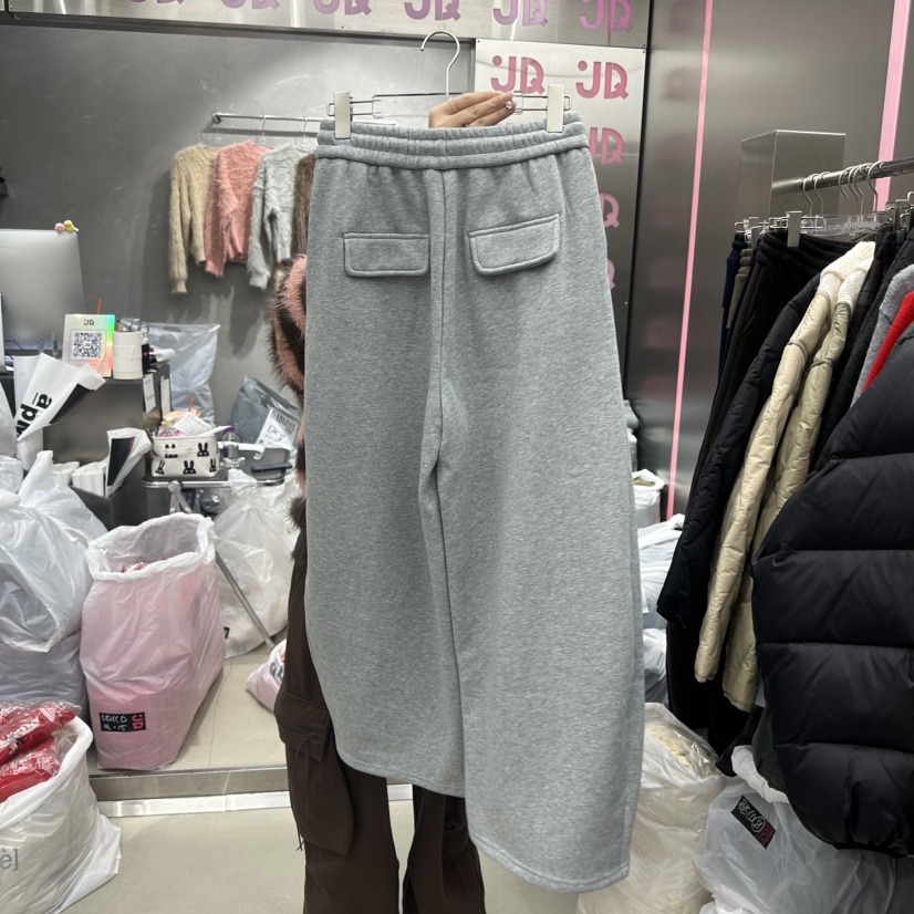 JUDYQUE東大門㊣實拍女士新款人氣職業時尚推薦休閑褲加絨抓絨JUDYQUE休閑褲