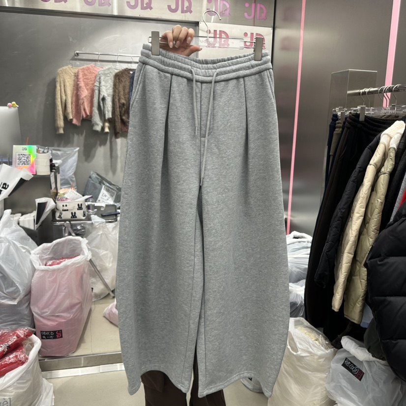 JUDYQUE東大門㊣實拍女士新款人氣職業時尚推薦休閑褲加絨抓絨JUDYQUE休閑褲圖色1