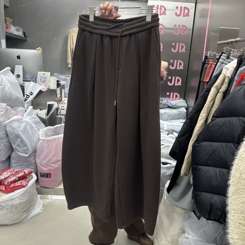 JUDYQUE東大門㊣實拍女士新款人氣職業時尚推薦休閑褲加絨抓絨JUDYQUE休閑褲圖色3