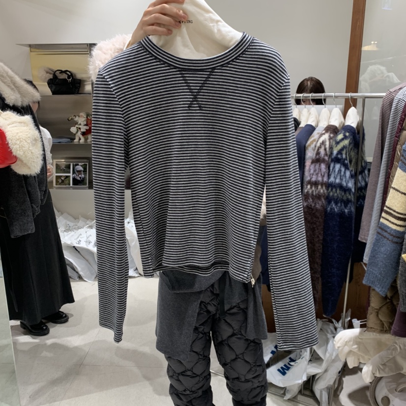 TEMPTING東大門㊣代購女裝新品25秋冬真品休閑推薦熱賣長袖T恤TEMPTING長袖T恤圖色2