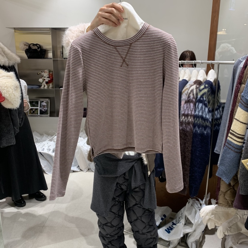 TEMPTING東大門㊣代購女裝新品25秋冬真品休閑推薦熱賣長袖T恤TEMPTING長袖T恤圖色4