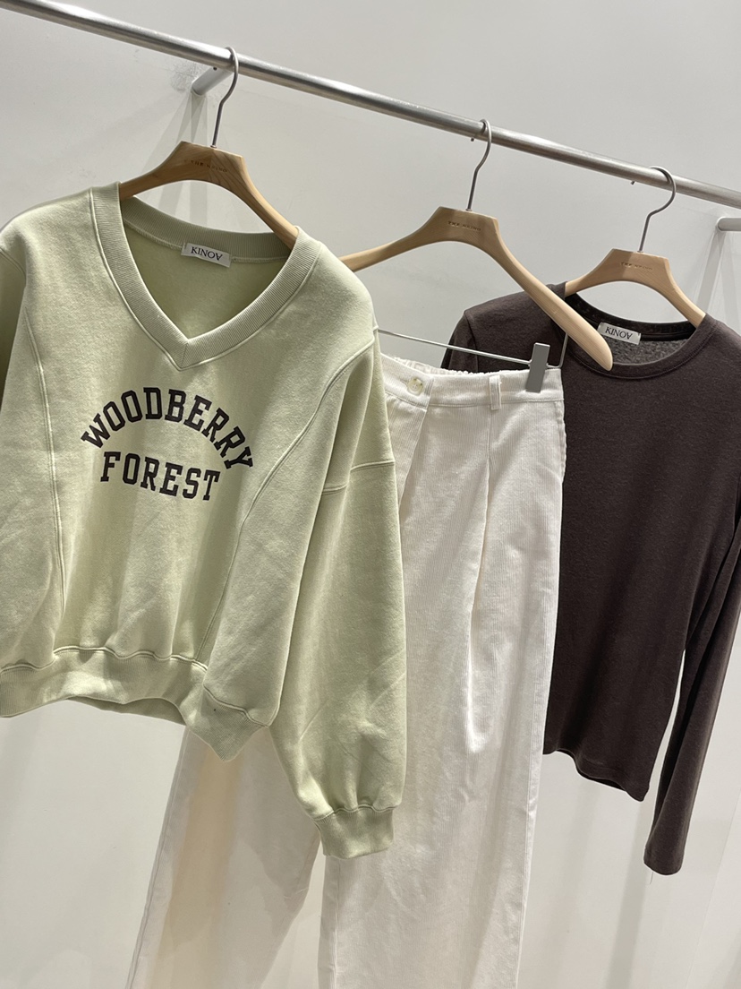 KINOA東大門㊣代購女士新品推薦休閑25秋冬真品職業衛衣V領KINOA衛衣