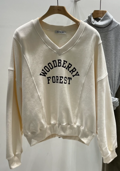 KINOA東大門㊣代購女士新品推薦休閑25秋冬真品職業衛衣V領KINOA衛衣圖色1