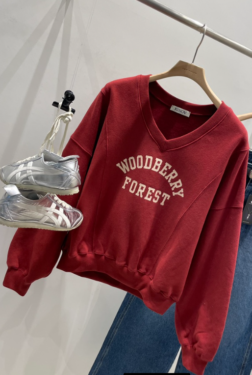 KINOA東大門㊣代購女士新品推薦休閑25秋冬真品職業衛衣V領KINOA衛衣圖色2