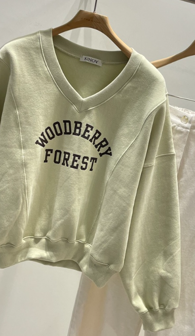 KINOA東大門㊣代購女士新品推薦休閑25秋冬真品職業衛衣V領KINOA衛衣圖色4