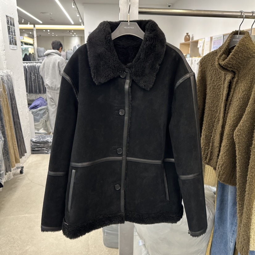 HELVETICA東大門㊣實拍女裝新款職業人氣熱賣真品夾克羊毛絨HELVETICA夾克圖色2