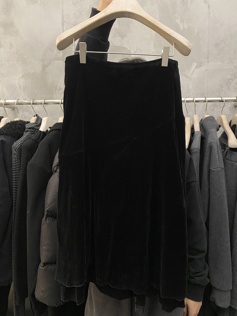 THE VETIVER-A東大門㊣代購女士新款職業休閑熱賣長裙天鵝絨VETIVER長裙