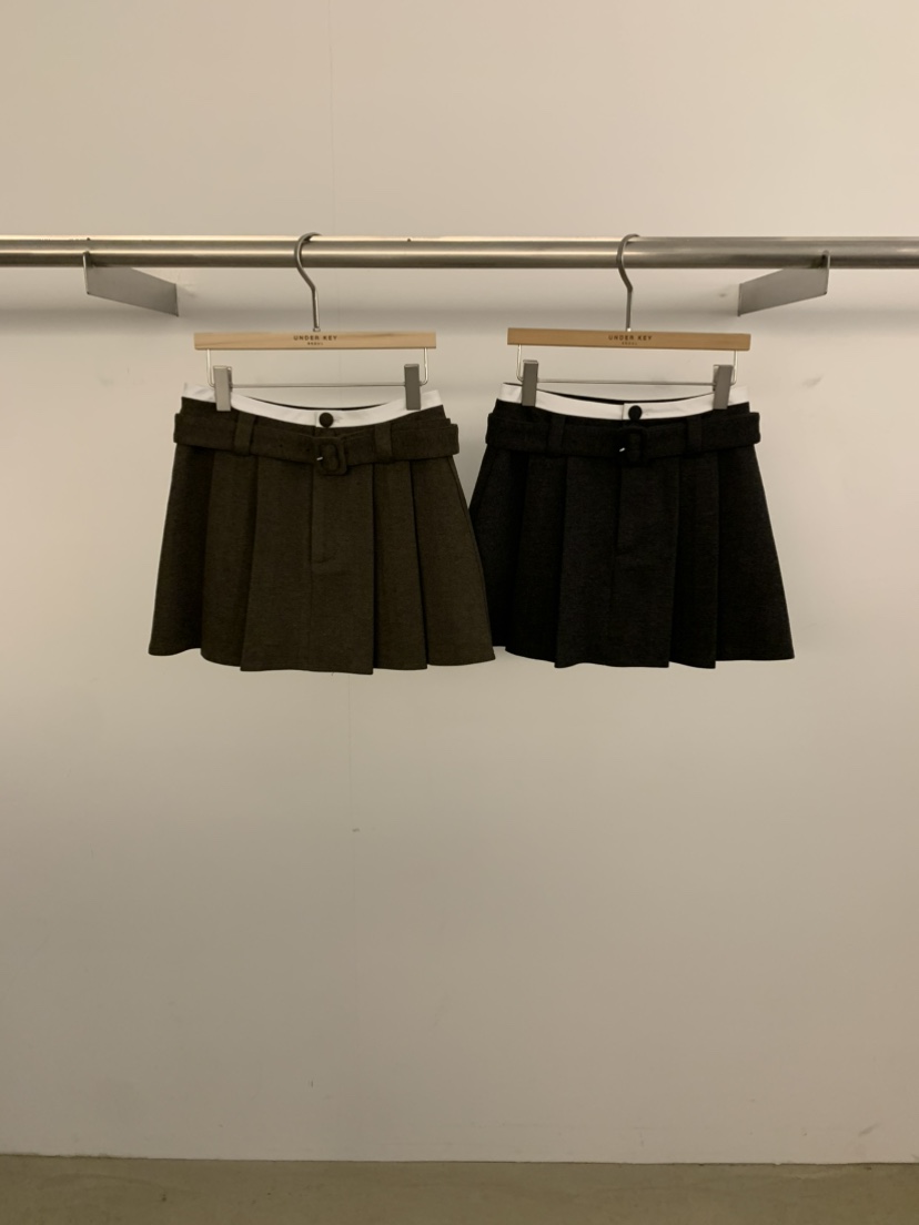 UNDER KEY東大門㊣直郵女裝新品熱賣時尚職業人氣裙褲含腰帶UNDER KEY裙褲