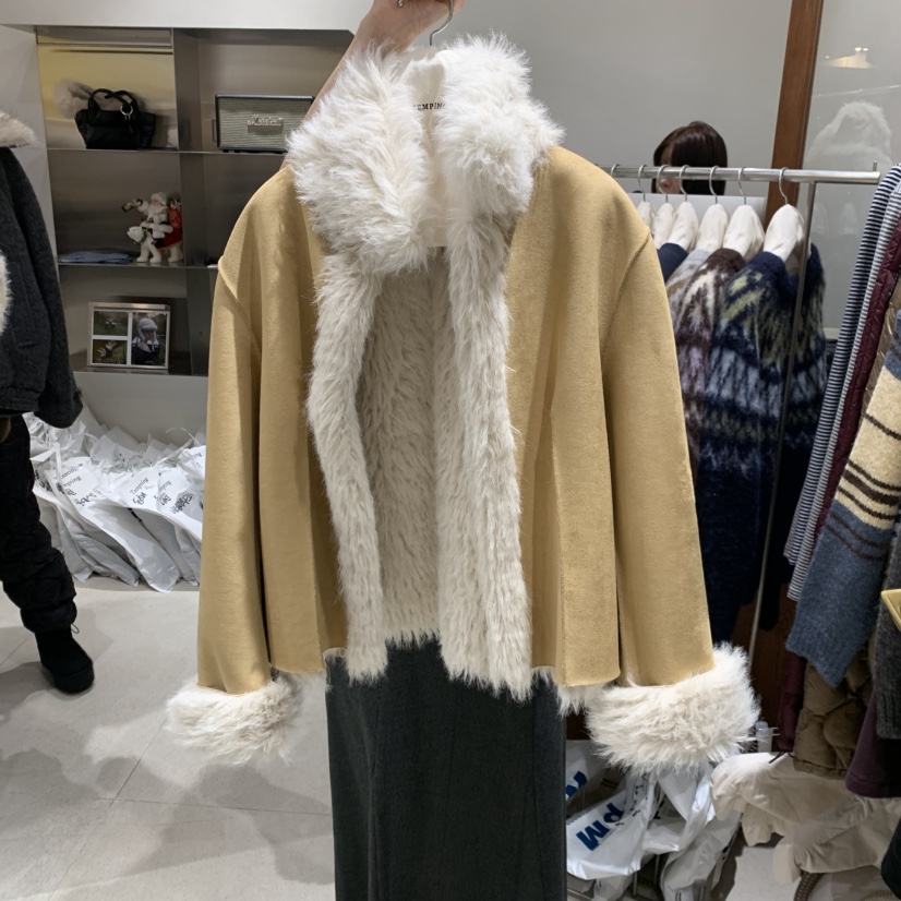 TEMPTING東大門㊣代購女裝新品25秋冬推薦職業休閑夾克兩面TEMPTING夾克圖色1