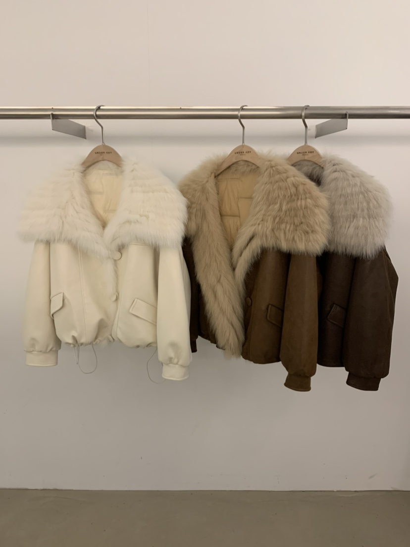 UNDER KEY東大門㊣實拍女裝新款時尚推薦25秋冬短款羽絨服鵝絨UNDER KEY短款羽絨服