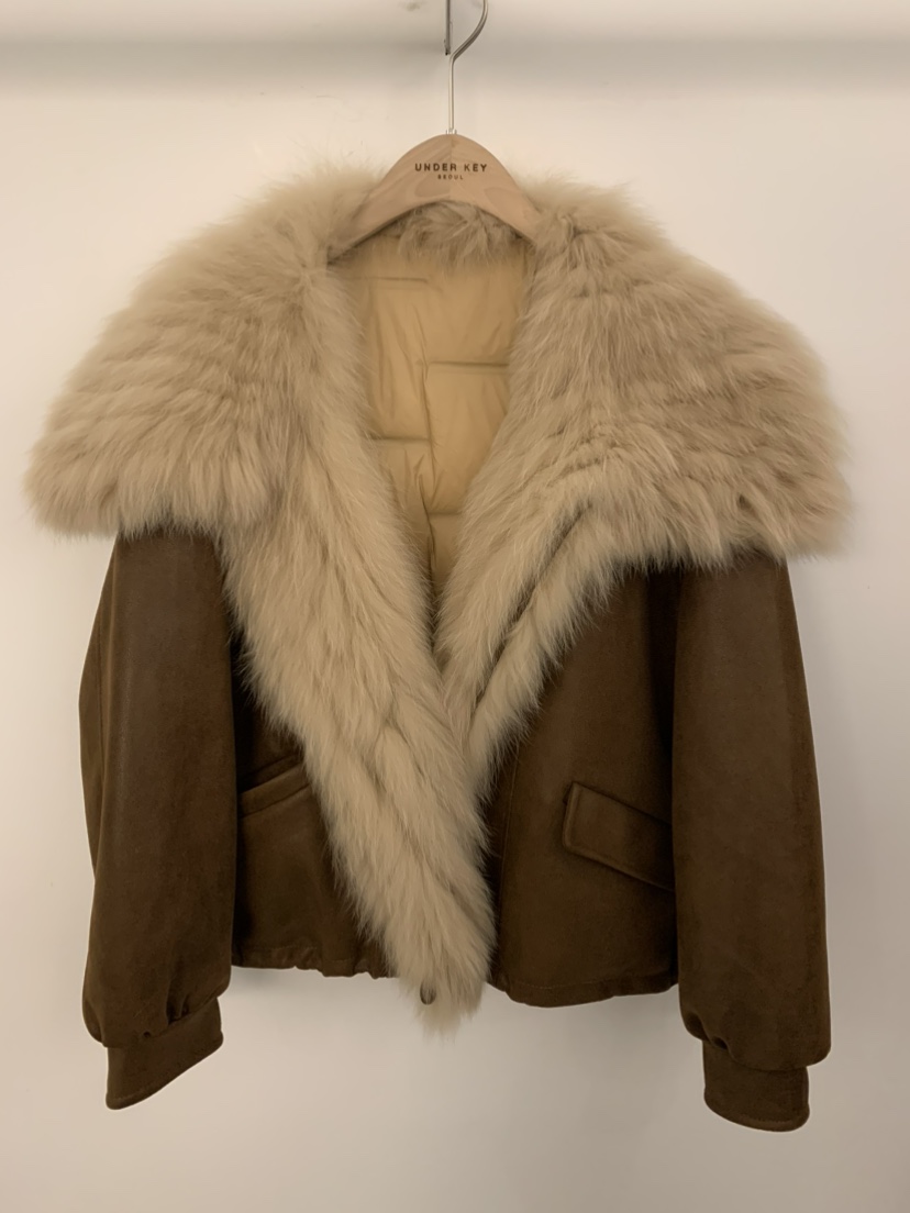 UNDER KEY東大門㊣實拍女裝新款時尚推薦25秋冬短款羽絨服鵝絨UNDER KEY短款羽絨服圖色2