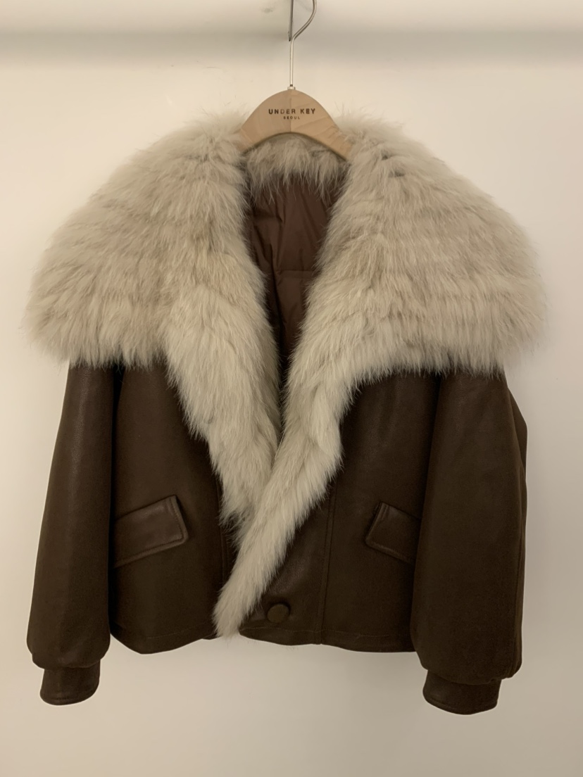 UNDER KEY東大門㊣實拍女裝新款時尚推薦25秋冬短款羽絨服鵝絨UNDER KEY短款羽絨服圖色3