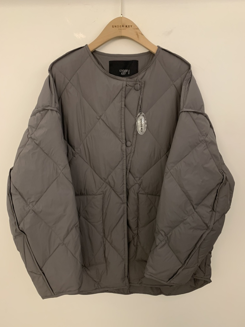 UNDER KEY韓國直郵㊣女裝新品推薦時尚人氣短款羽絨服加絨鴨UNDER KEY短款羽絨服圖色2