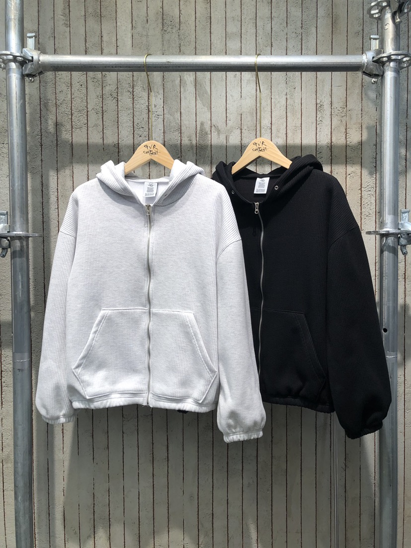 RAWOO韓國直郵㊣女士新品真品人氣熱賣夾克連帽拉鏈衫華夫格GVR-RAWOO夾克