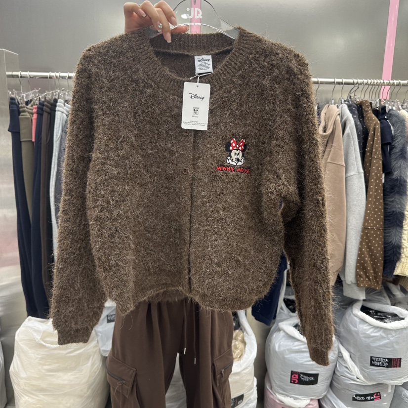 JUDYQUE東大門㊣實拍女裝新品職業推薦熱賣真品25秋冬毛衣開衫絨JUDYQUE毛衣圖色1