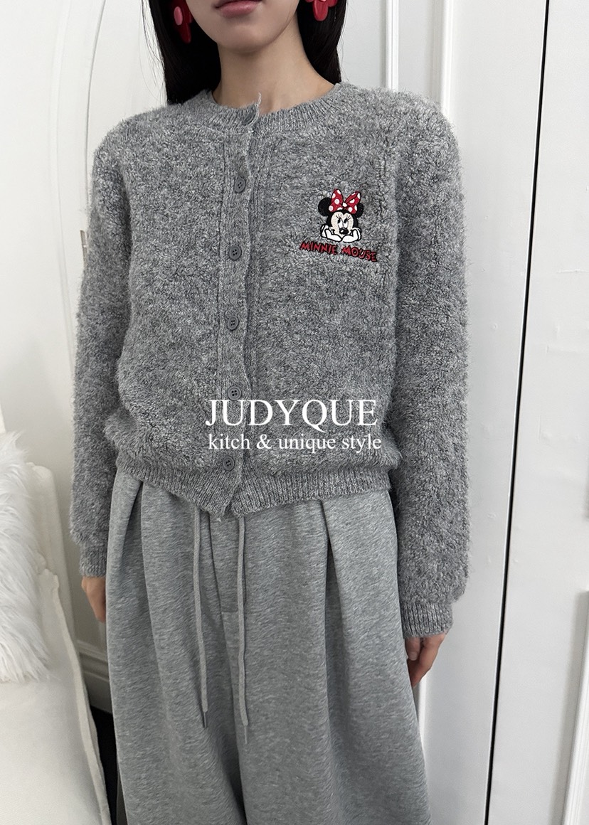 JUDYQUE東大門㊣實拍女裝新品職業推薦熱賣真品25秋冬毛衣開衫絨JUDYQUE毛衣圖色3