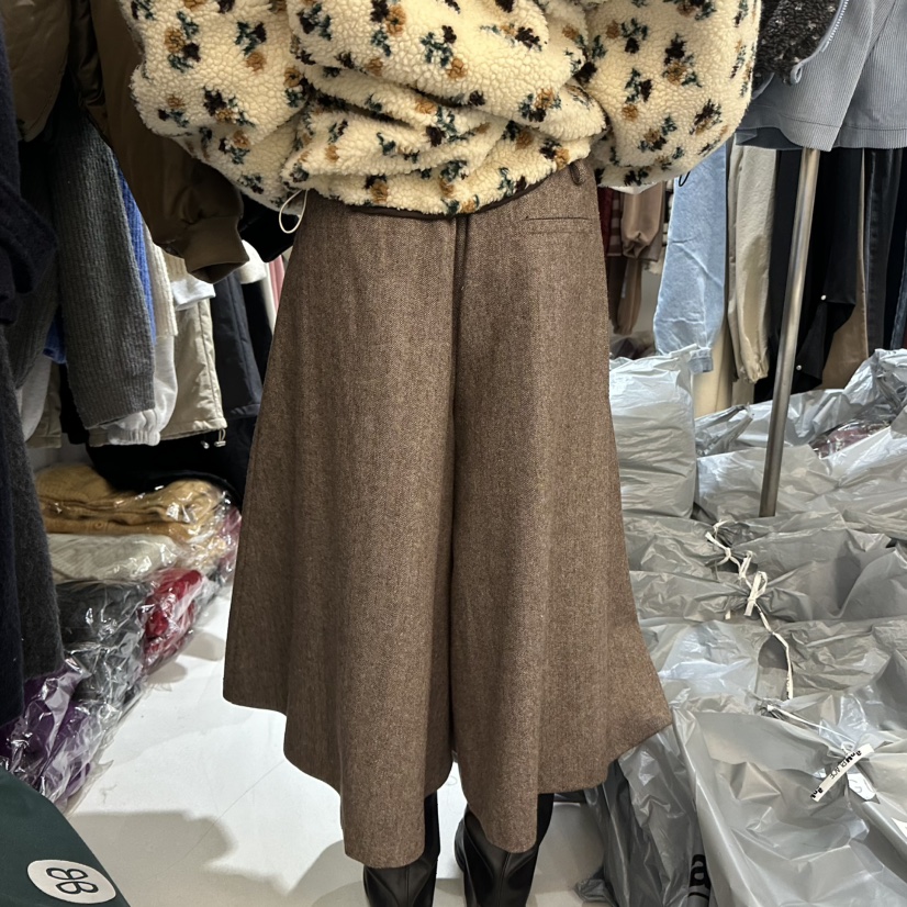 BAGUETTE-P東大門㊣代購女裝新品熱賣時尚25秋冬休閑褲不含腰帶BAGUETTE-P休閑褲