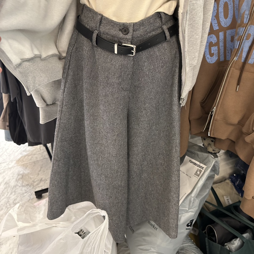 BAGUETTE-P東大門㊣代購女裝新品熱賣時尚25秋冬休閑褲不含腰帶BAGUETTE-P休閑褲圖色1