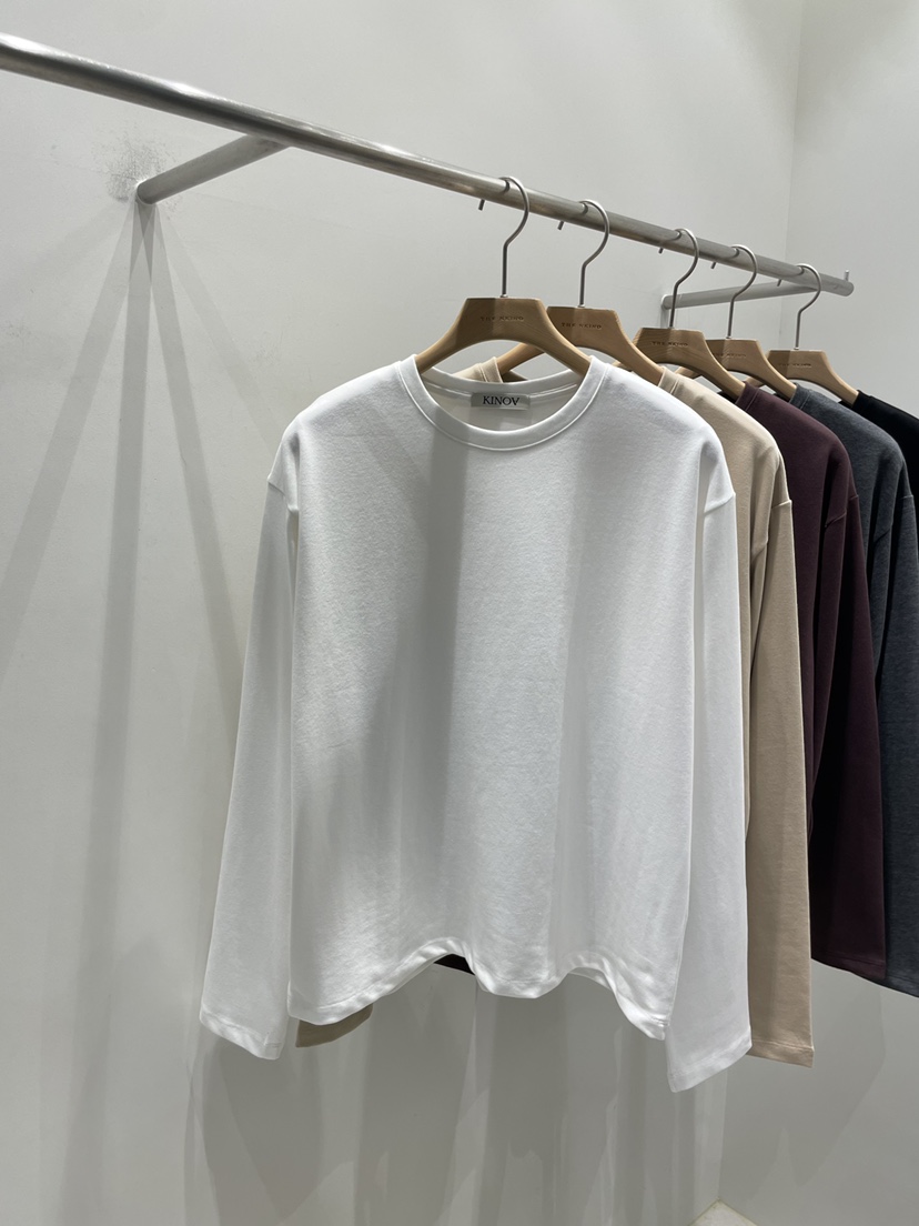 KINOA東大門㊣實拍女士新品人氣休閑真品職業25秋冬長袖T恤KINOA長袖T恤圖色1