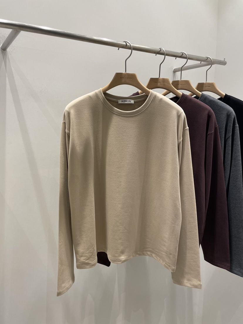 KINOA東大門㊣實拍女士新品人氣休閑真品職業25秋冬長袖T恤KINOA長袖T恤圖色2