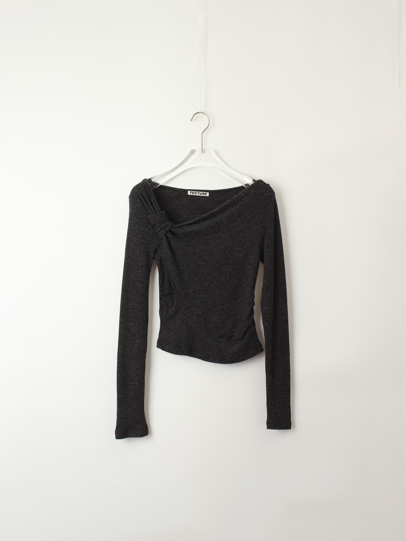 TEXTURE東大門㊣直郵女裝新款熱賣時尚推薦人氣休閑長袖T恤TEXTURE長袖T恤圖色3黑