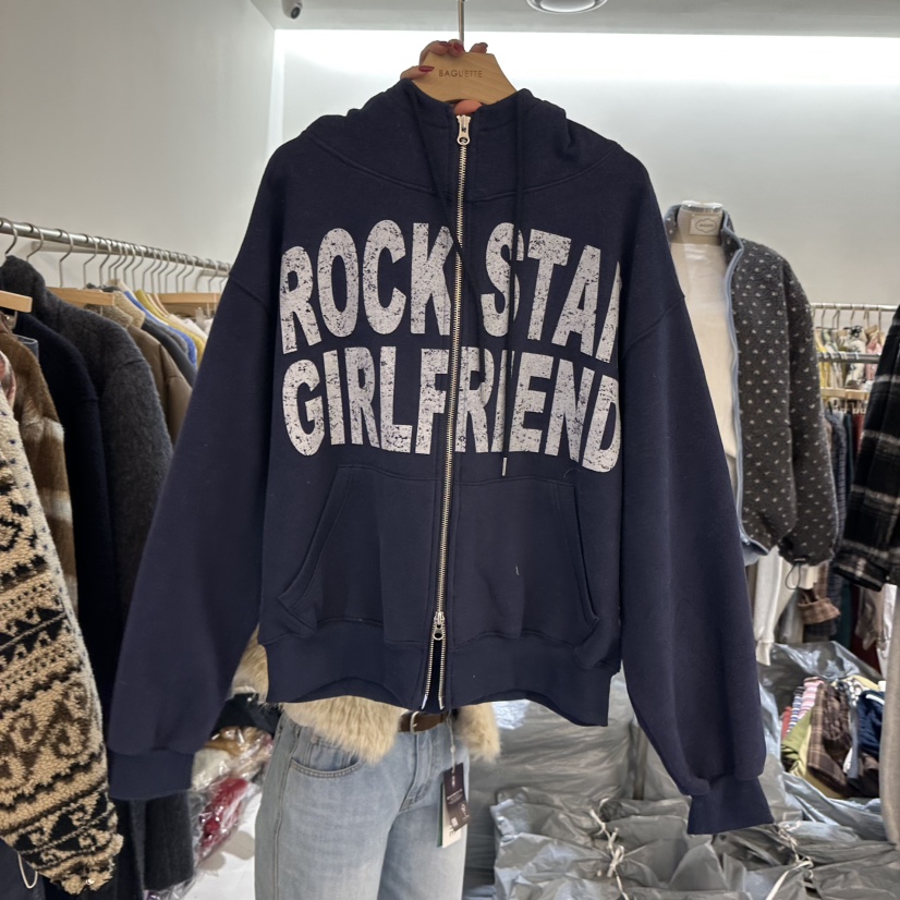 BAGUETTE-P東大門㊣直郵女裝新品人氣休閑夾克連帽衫加絨高領BAGUETTE-P夾克圖色3