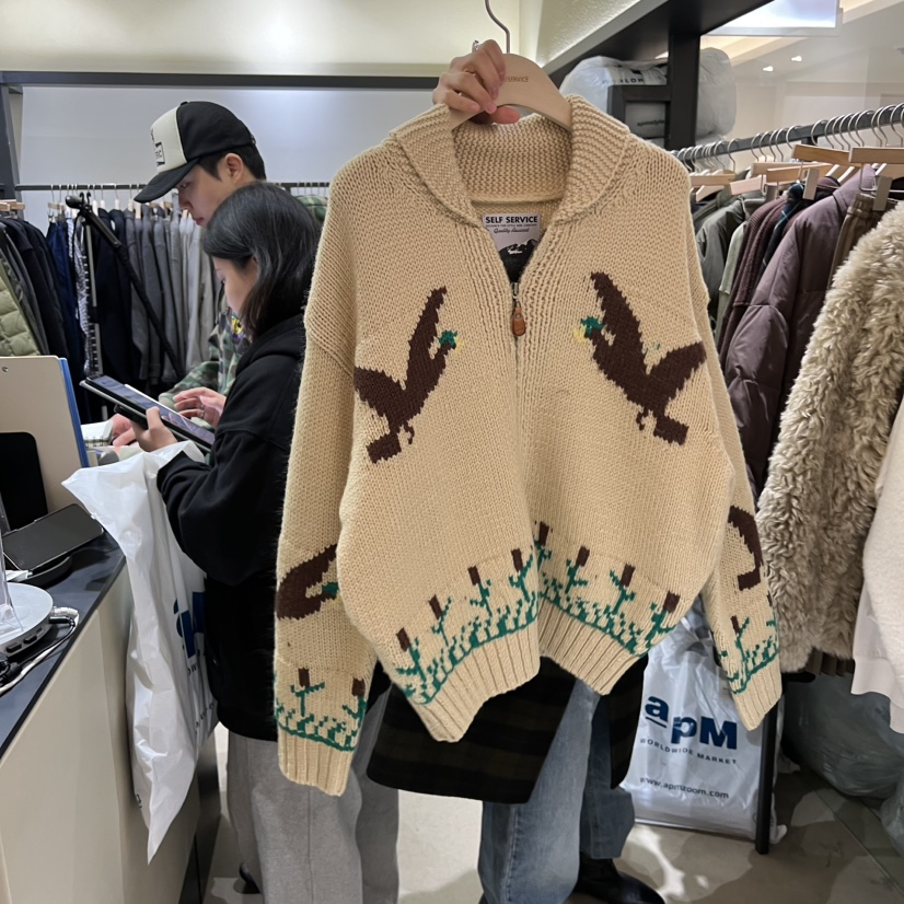 SELF SERVICE東大門㊣直郵女裝新款休閑25秋冬真品推薦毛衣SELF SERVICE毛衣圖色1
