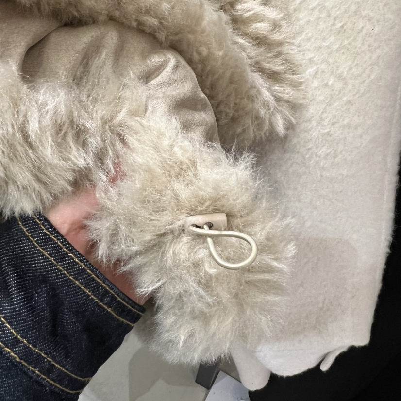 SELF SERVICE韓國代購㊣女士新款25秋冬推薦短款大衣毛絨高領SELF SERVICE短款大衣