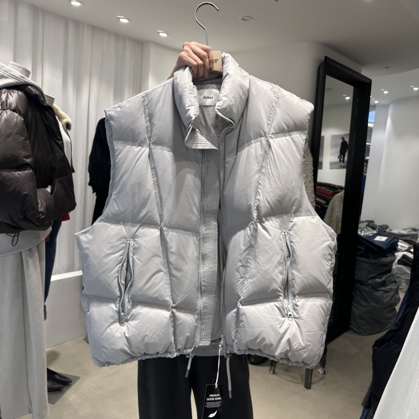 ACKER韓國直郵㊣女裝新款時尚熱賣休閑人氣25秋冬職業馬甲鵝絨ACKER馬甲圖色1鵝絨