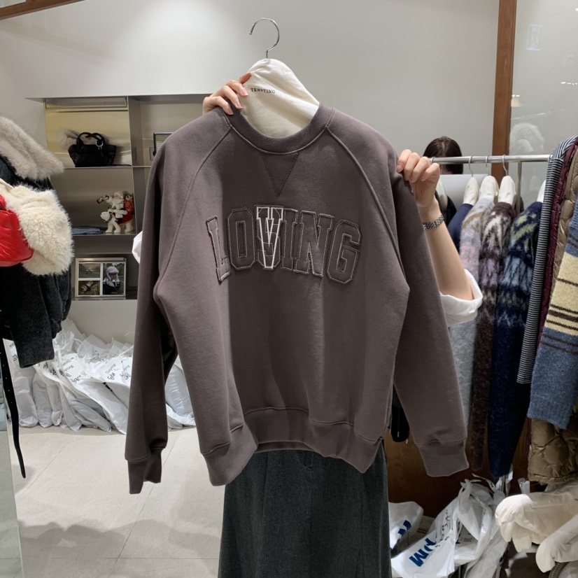 TEMPTING韓國代購㊣女裝新款25秋冬職業推薦真品人氣時尚衛衣TEMPTING衛衣圖色2