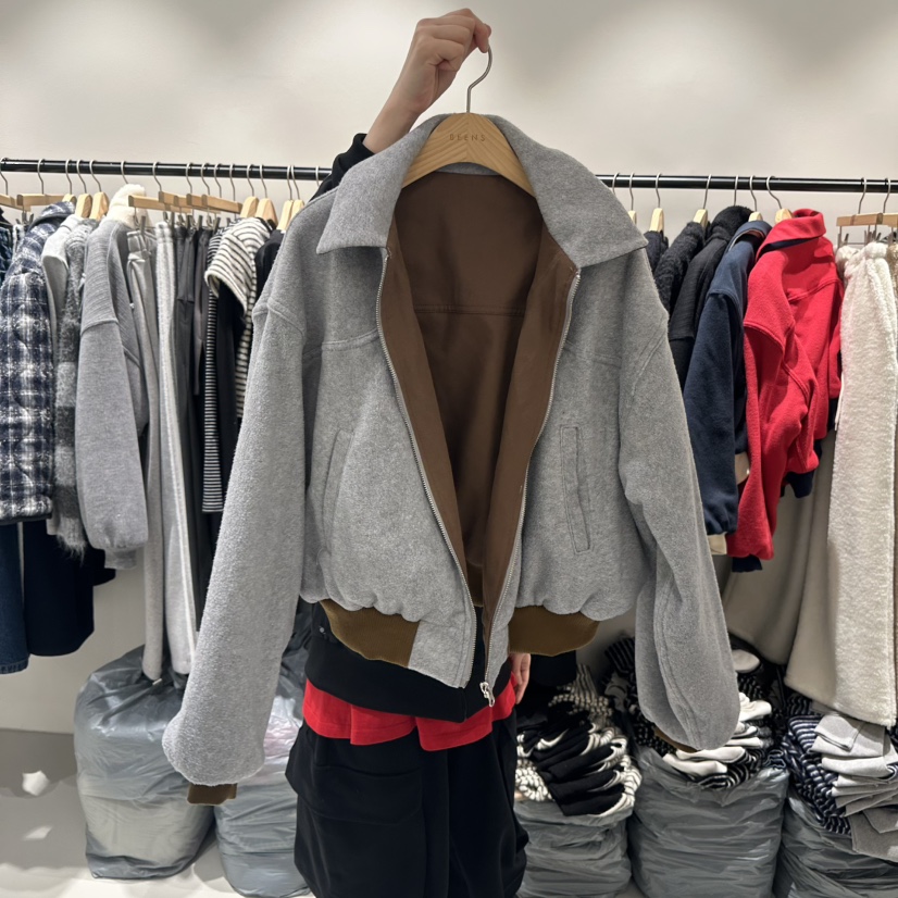 BEENS東大門㊣代購女裝新品職業休閑熱賣人氣時尚夾克里外穿BEENS夾克圖色3