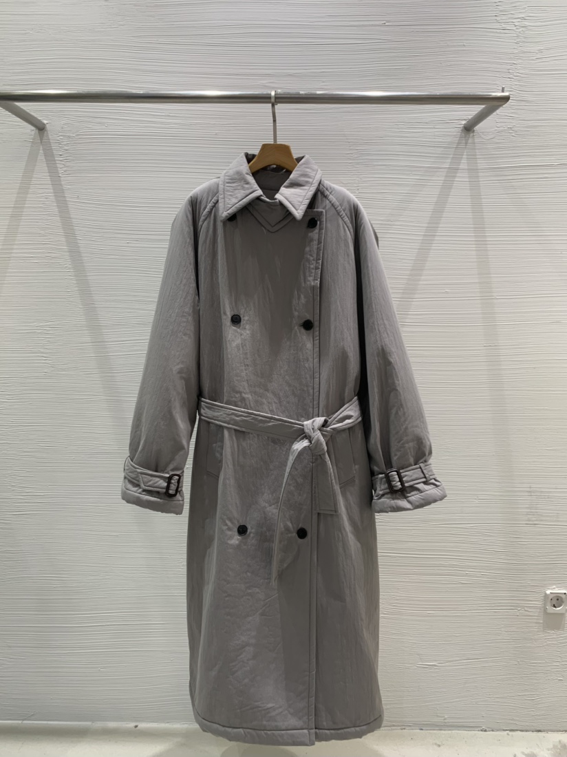 LUCY SALON韓國代購㊣女裝新款人氣25秋冬中長款大衣皮草雙層LUCY SALON中長款大衣圖色2