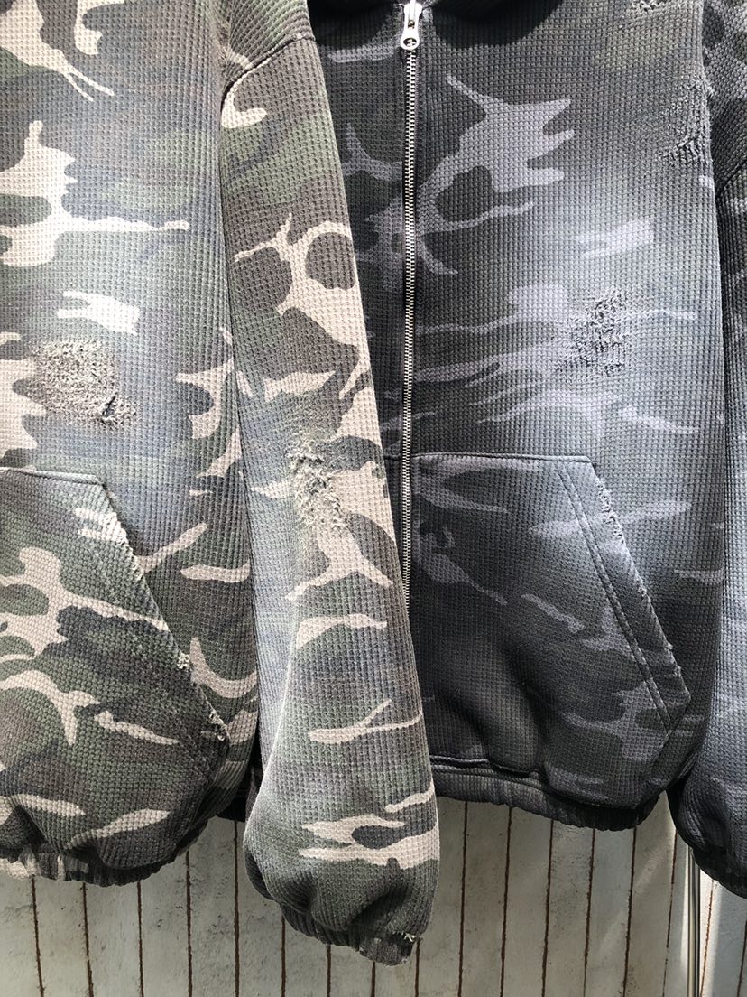 RAWOO東大門㊣直郵女裝新款推薦25秋冬夾克連帽拉鏈衫華夫格GVR-RAWOO夾克