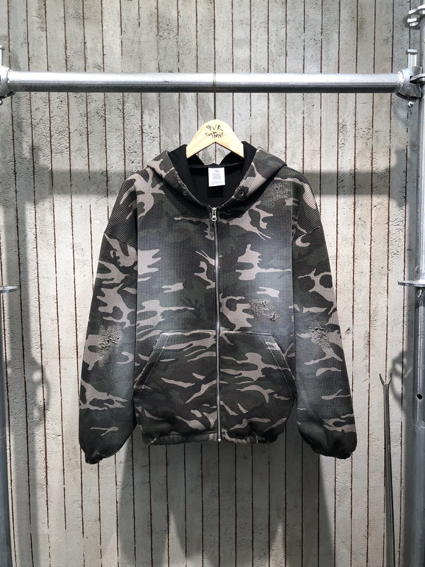 RAWOO東大門㊣直郵女裝新款推薦25秋冬夾克連帽拉鏈衫華夫格GVR-RAWOO夾克圖色1