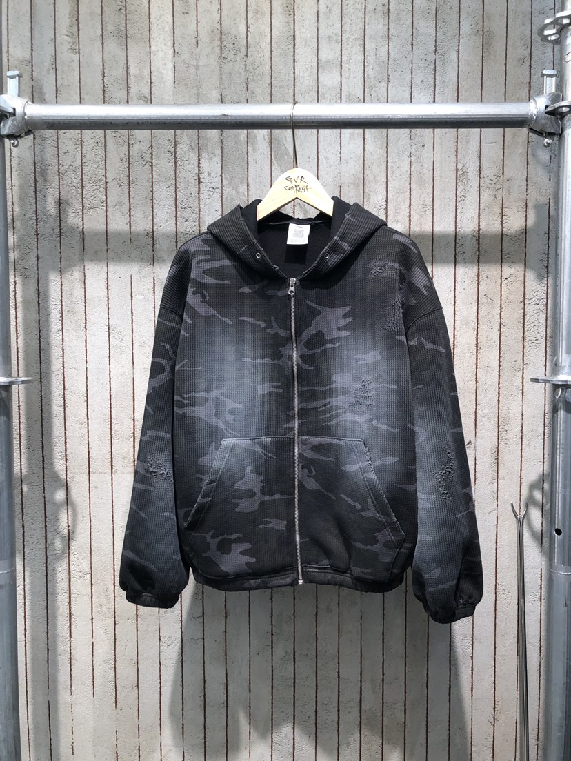 RAWOO東大門㊣直郵女裝新款推薦25秋冬夾克連帽拉鏈衫華夫格GVR-RAWOO夾克圖色2