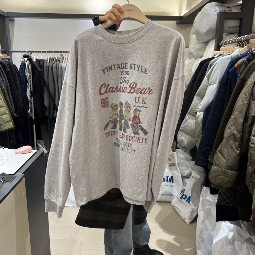 SELF SERVICE東大門㊣直郵女裝新品真品25秋冬推薦長袖T恤SELF SERVICE長袖T恤圖色2