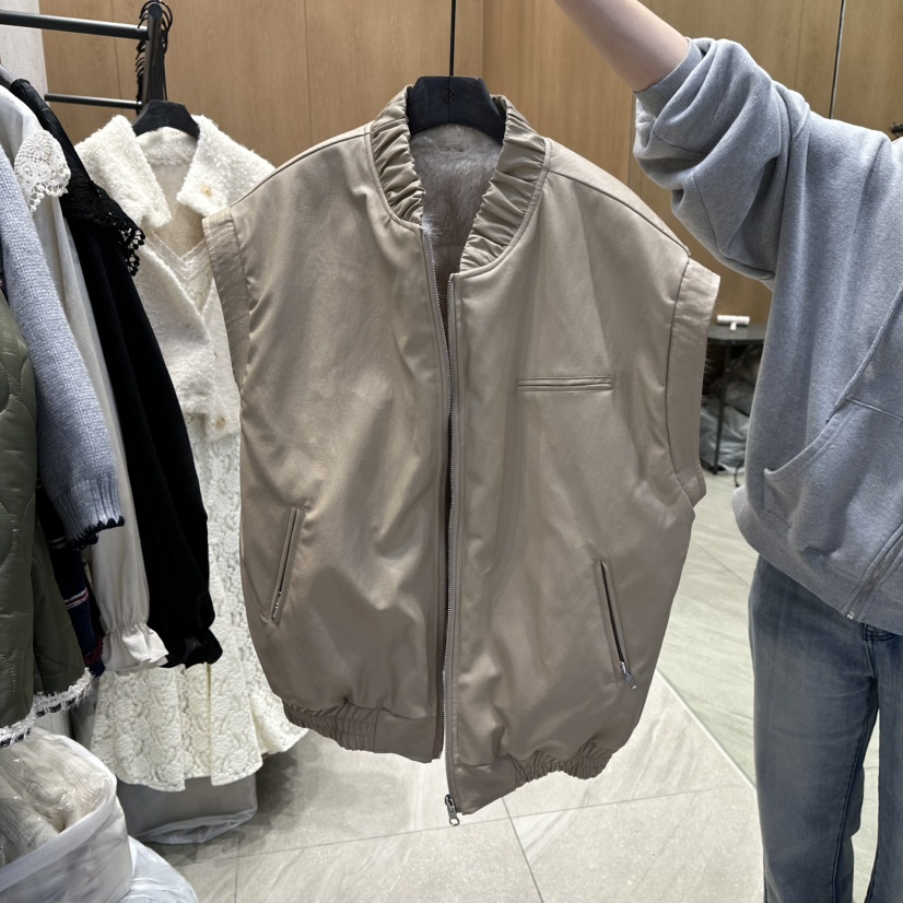 TRIPLE SEVEN東大門㊣直郵女士新款25秋冬職業馬甲兩面穿雙面TRIPLE SEVEN馬甲