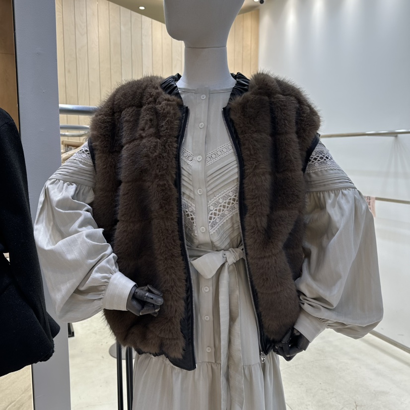 TRIPLE SEVEN東大門㊣直郵女士新款25秋冬職業馬甲兩面穿雙面TRIPLE SEVEN馬甲圖色2