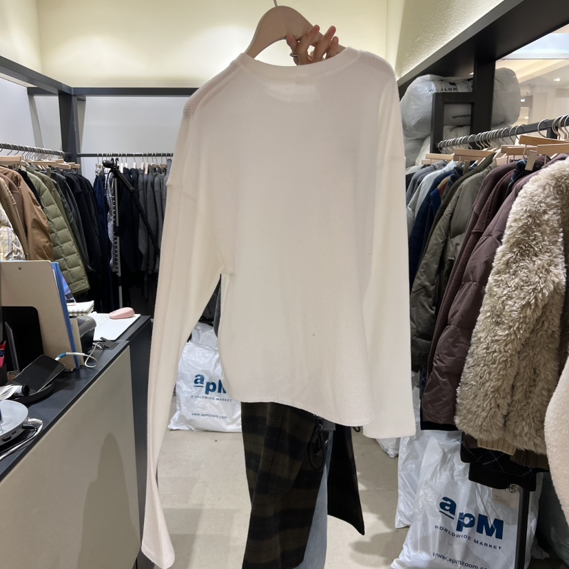 SELF SERVICE東大門㊣代購女裝新品真品25秋冬職業長袖T恤SELF SERVICE長袖T恤