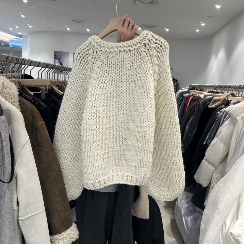 ACKER韓國直郵㊣女士新款真品休閑時尚25秋冬針織衫手工開衫ACKER針織衫