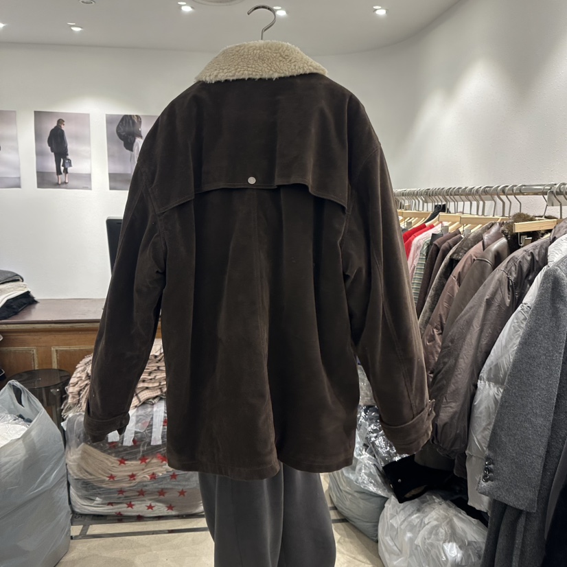 ACKER韓國代購㊣女裝新款25秋冬推薦人氣熱賣真品短款大衣麂皮ACKER短款大衣