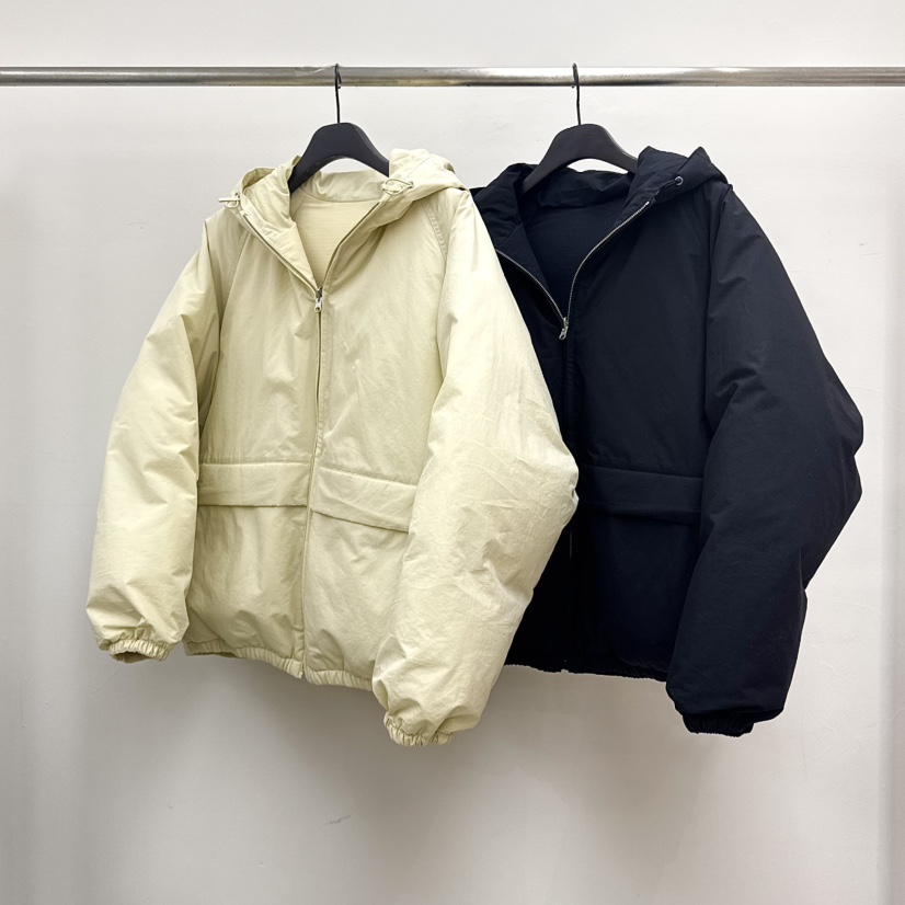 RIVER韓國直郵㊣女裝新品時尚熱賣職業休閑短款羽絨服里外穿絨WATER/RIVER短款羽絨服