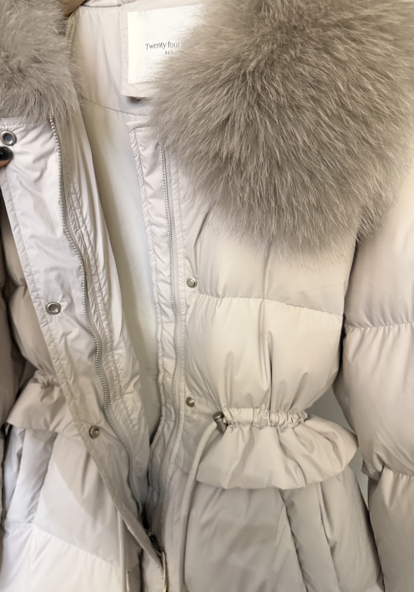 TWENTY FOUR SEVEN24-7韓國代購㊣女士新品職業長款羽絨服填充鴨絨TEWNTY FOUR SEVEN24-7長款羽絨服