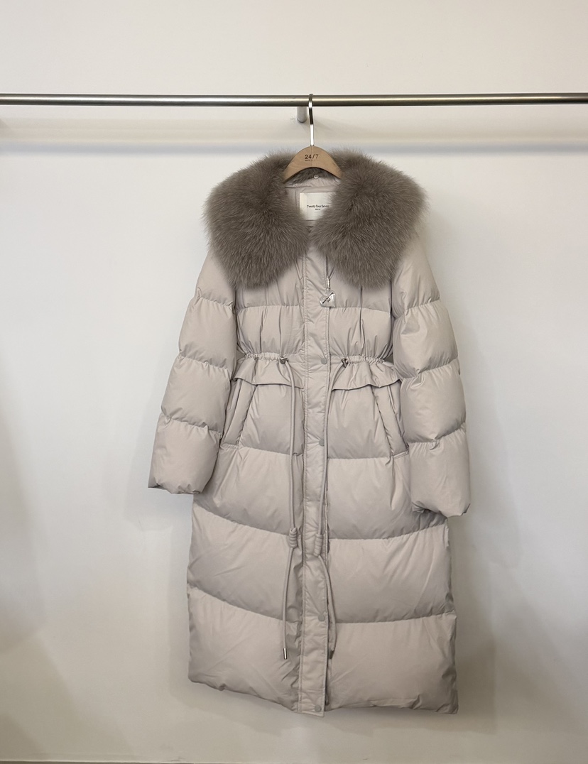 TWENTY FOUR SEVEN24-7韓國代購㊣女士新品職業長款羽絨服填充鴨絨TEWNTY FOUR SEVEN24-7長款羽絨服圖色1