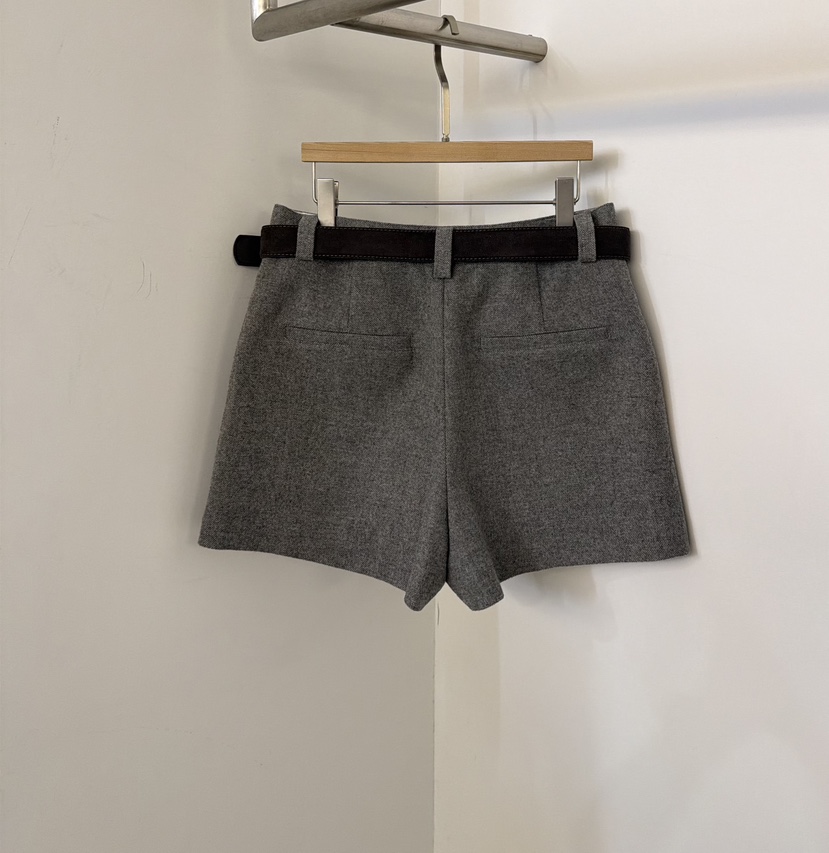 TWENTY FOUR SEVEN24-7東大門㊣實拍女士新款時尚裙褲含腰帶毛絨羊毛TEWNTY FOUR SEVEN24-7裙褲