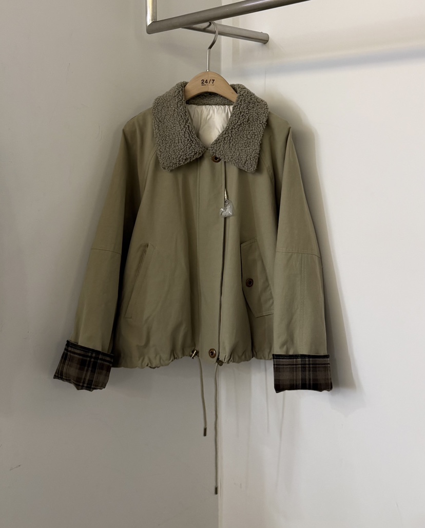 TWENTY FOUR SEVEN24-7東大門㊣代購女裝新款25秋冬短款羽絨服格子填充鴨絨TEWNTY FOUR SEVEN24-7短款羽絨服圖色4