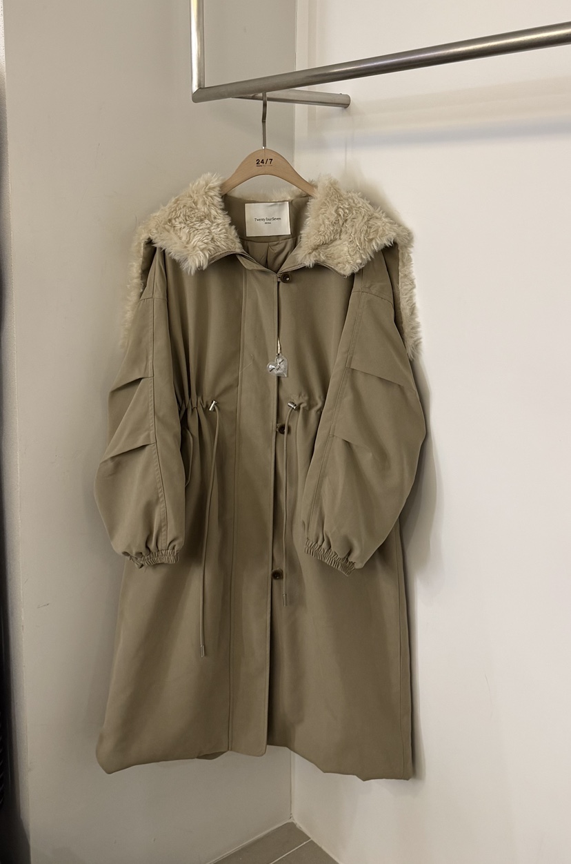 TWENTY FOUR SEVEN24-7東大門㊣實拍女裝新款職業長款羽絨服羊毛填充鴨絨TEWNTY FOUR SEVEN24-7長款羽絨服圖色2