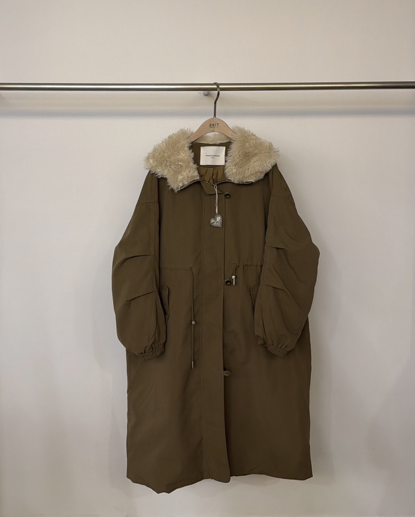 TWENTY FOUR SEVEN24-7東大門㊣實拍女裝新款職業長款羽絨服羊毛填充鴨絨TEWNTY FOUR SEVEN24-7長款羽絨服圖色3